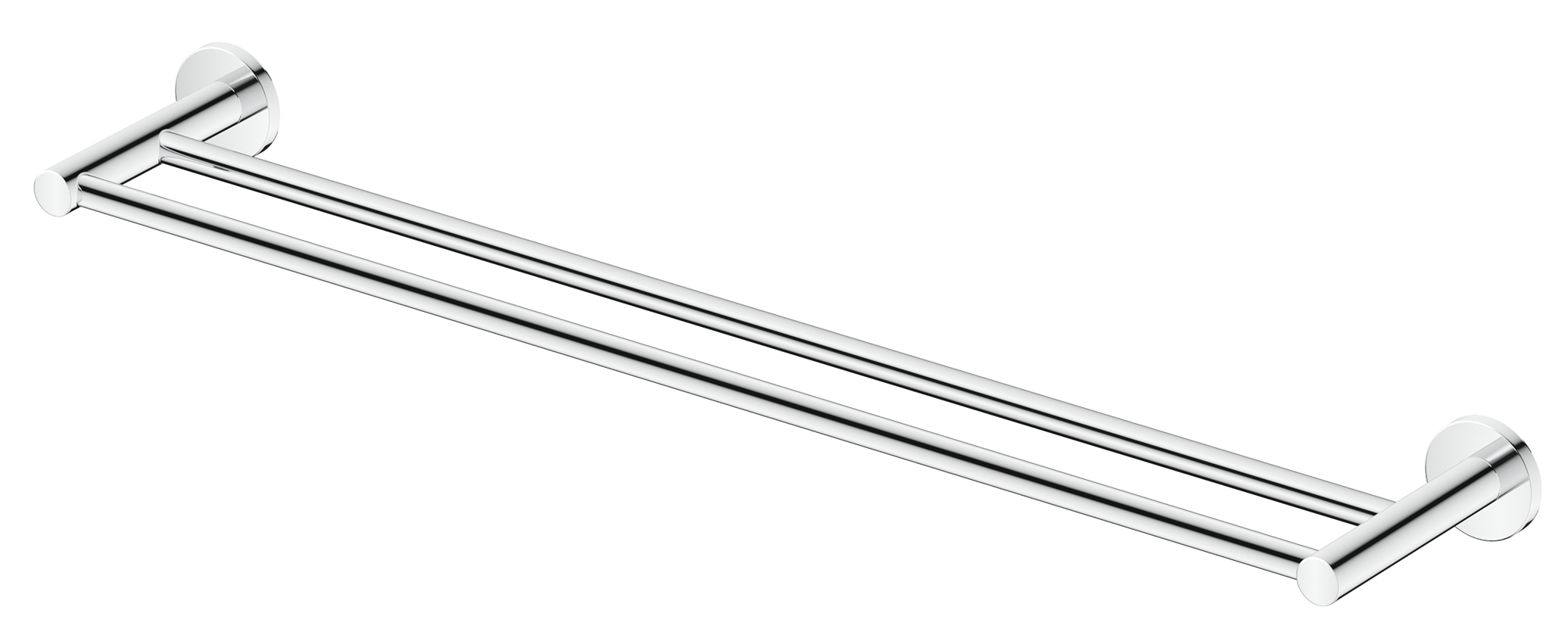 Mica Double Towel Rail - Chrome / 800mm