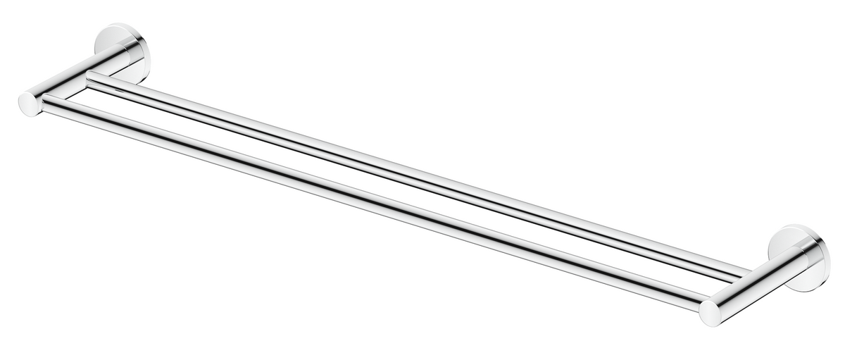 Mica Double Towel Rail - Chrome / 800mm