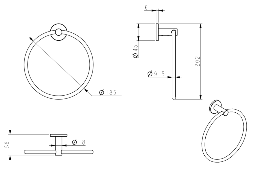 Mica Hand Towel Ring - image 3