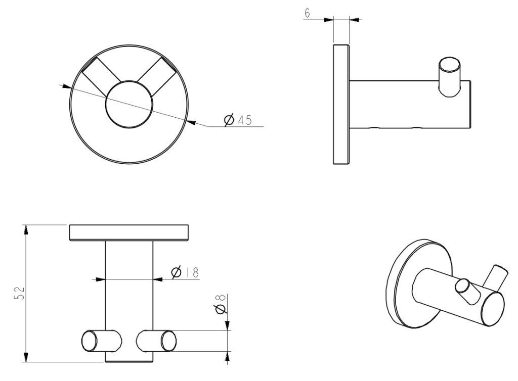 Mica Double Robe Hook - image 4