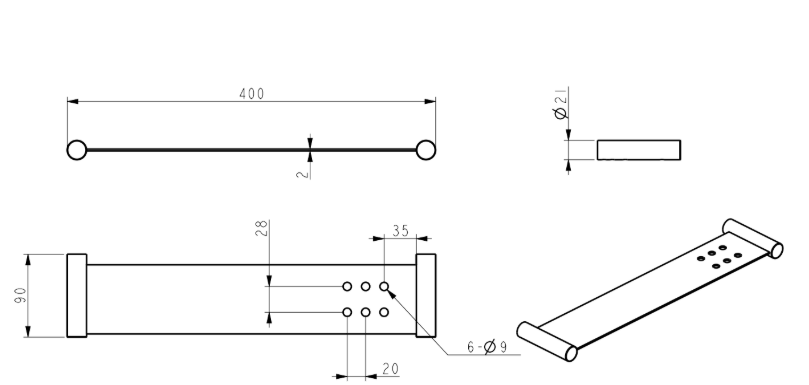 Mica Stainless Shelf - 400mm - image 3