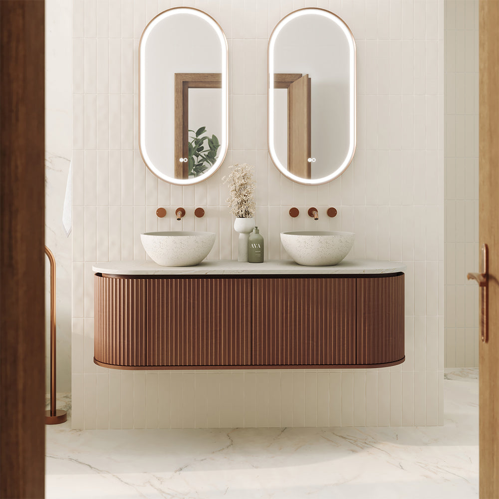 Empire Pill Walnut 1500 Wall Hung Cabinet
