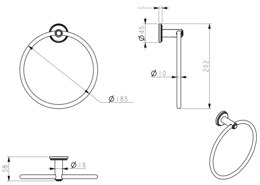 Mica Heritage Towel Ring - image 1