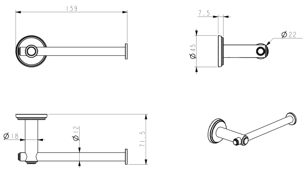 Mica Heritage Toilet Paper Holder - image 1