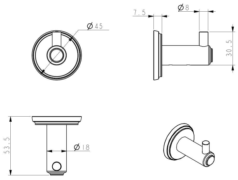 Mica Heritage Robe Hook - image 1