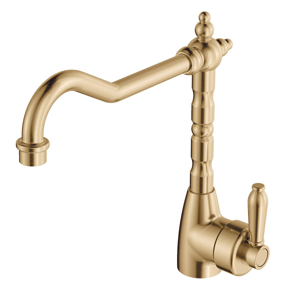 Eleanor Shepherds Crook Kitchen Sink Mixer Urban Brass