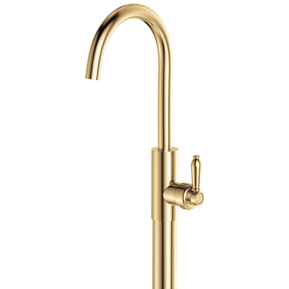 Eleanor Floor Mounted Basin/Bath Mixer, Urban Brass / Urban Brass