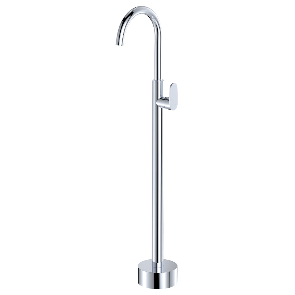 Empire Slim Floor Mounted Basin/Bath Mixer, Chrome