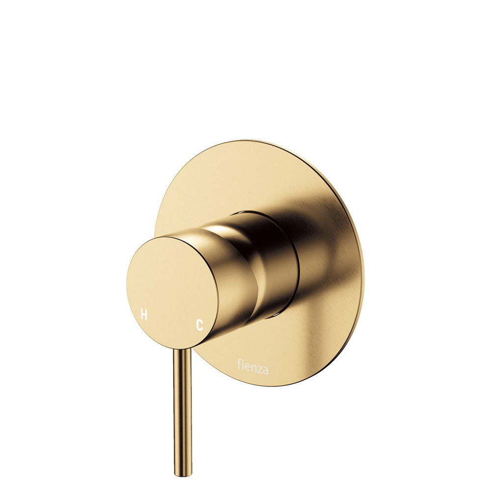 Kaya Wall Mixer, Small Round Plate, Urban Brass