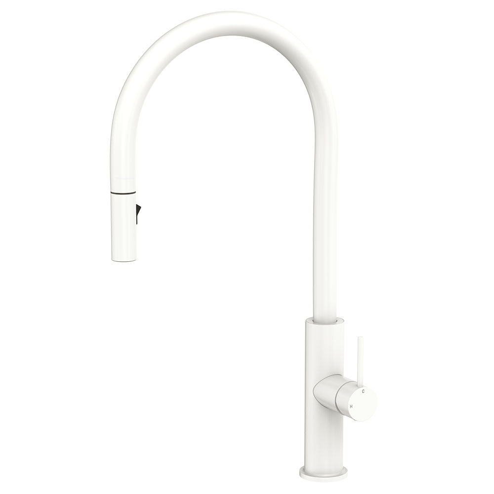 Kaya Pull-Out Sink Mixer, Matte White
