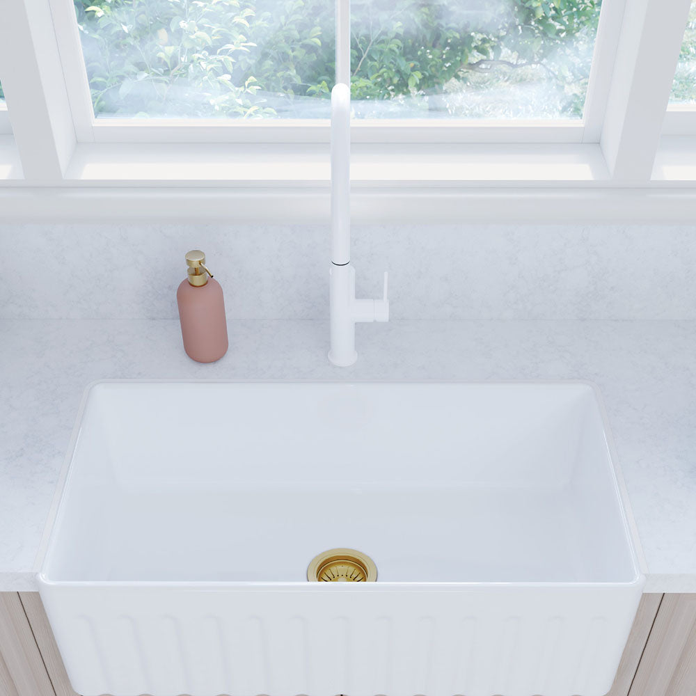 Kaya Pull-Out Sink Mixer, Matte White