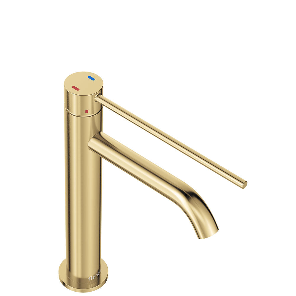 Kaya Care Medium Basin Mixer, Urban Brass
