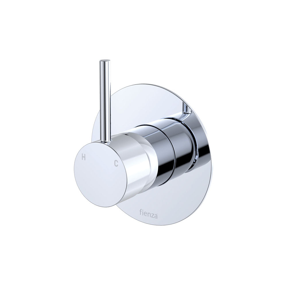 Kaya Up Wall Mixer, Large Round Plate, Chrome