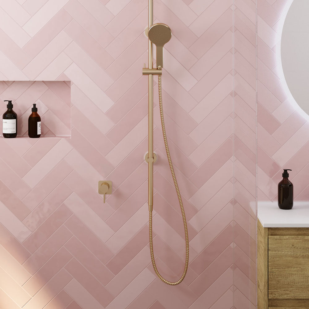 Sansa Wall Mixer, Square Plate, Urban Brass