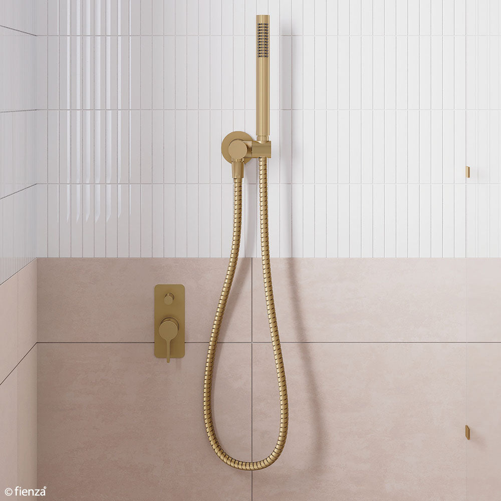 Sansa Wall Diverter Mixer, Rectangular Plate, Urban Brass