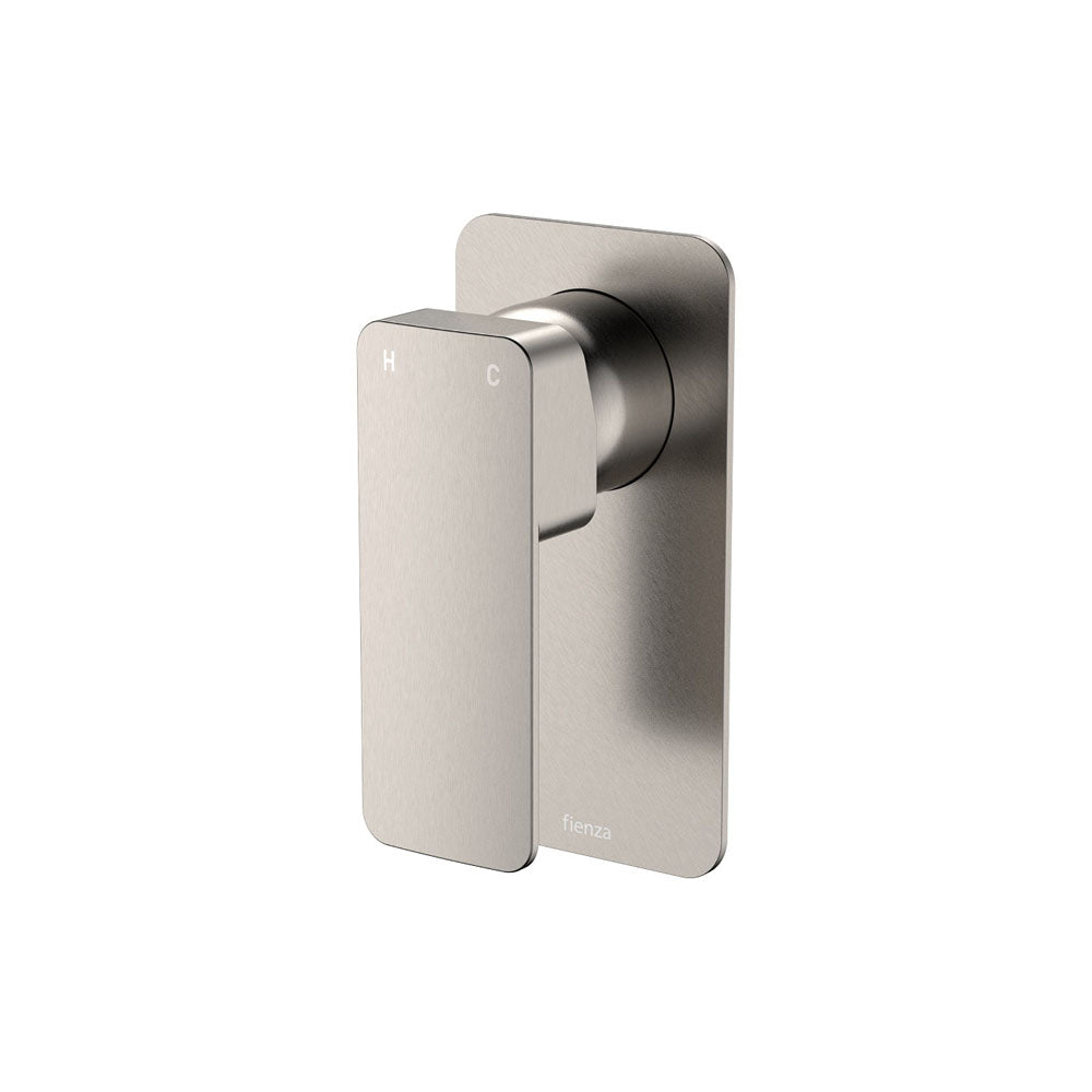 Tono Wall Mixer, Rectangular Plate, Brushed Nickel