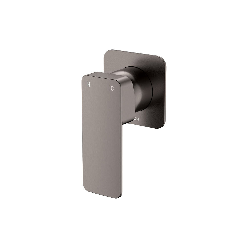 Tono Wall Mixer, Square Plate, Gun Metal