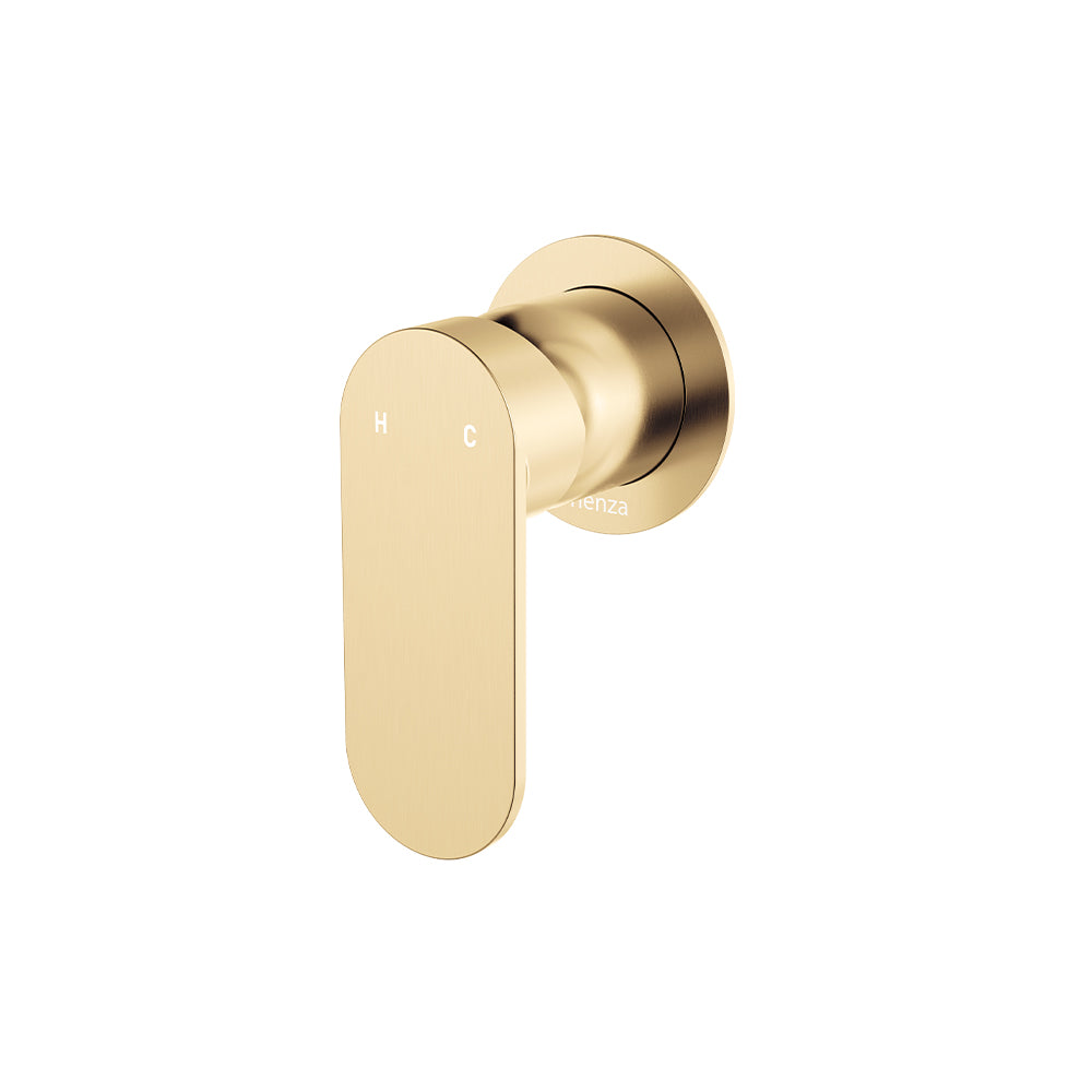 Empire Slim Wall Mixer, Round Plate, Urban Brass