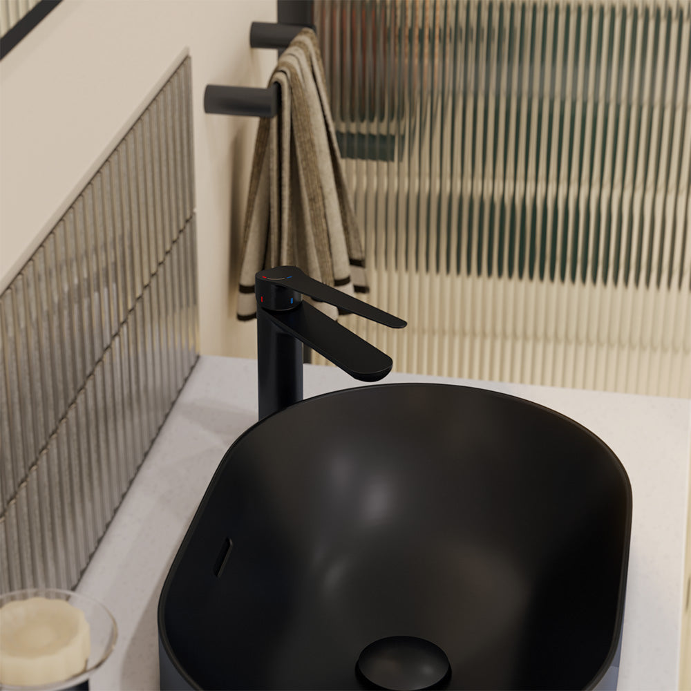 Empire Care Cold Start Basin Mixer, Matte Black