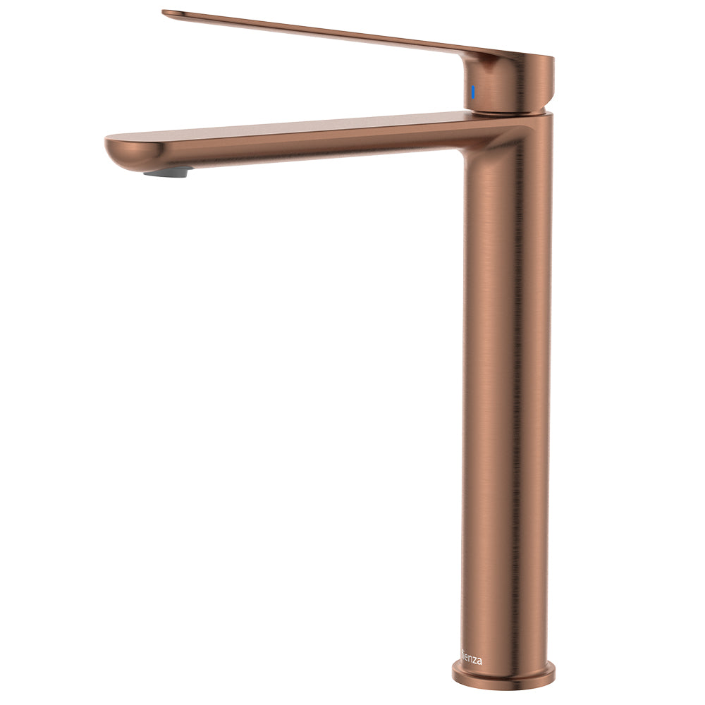Empire Care Cold Start Tall Basin Mixer, Brushed Copper