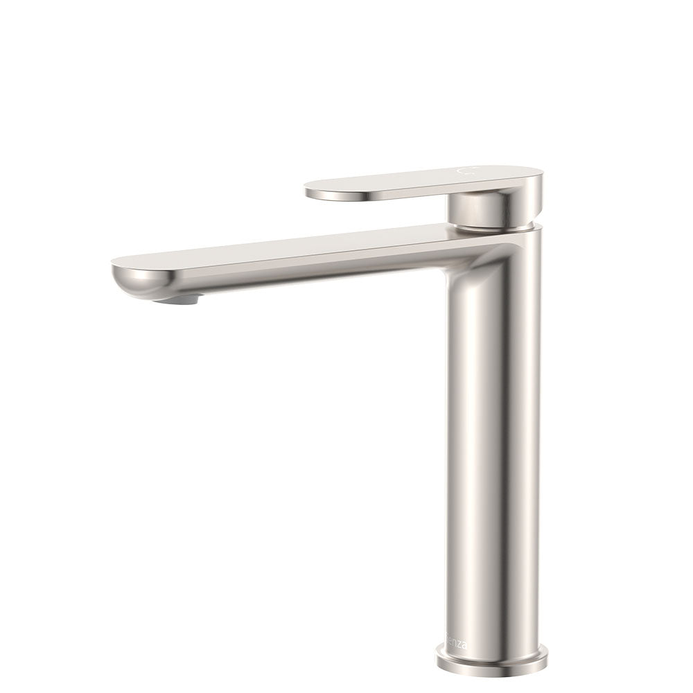 Empire Slim Cold Start Medium Basin Mixer, Brushed Nickel