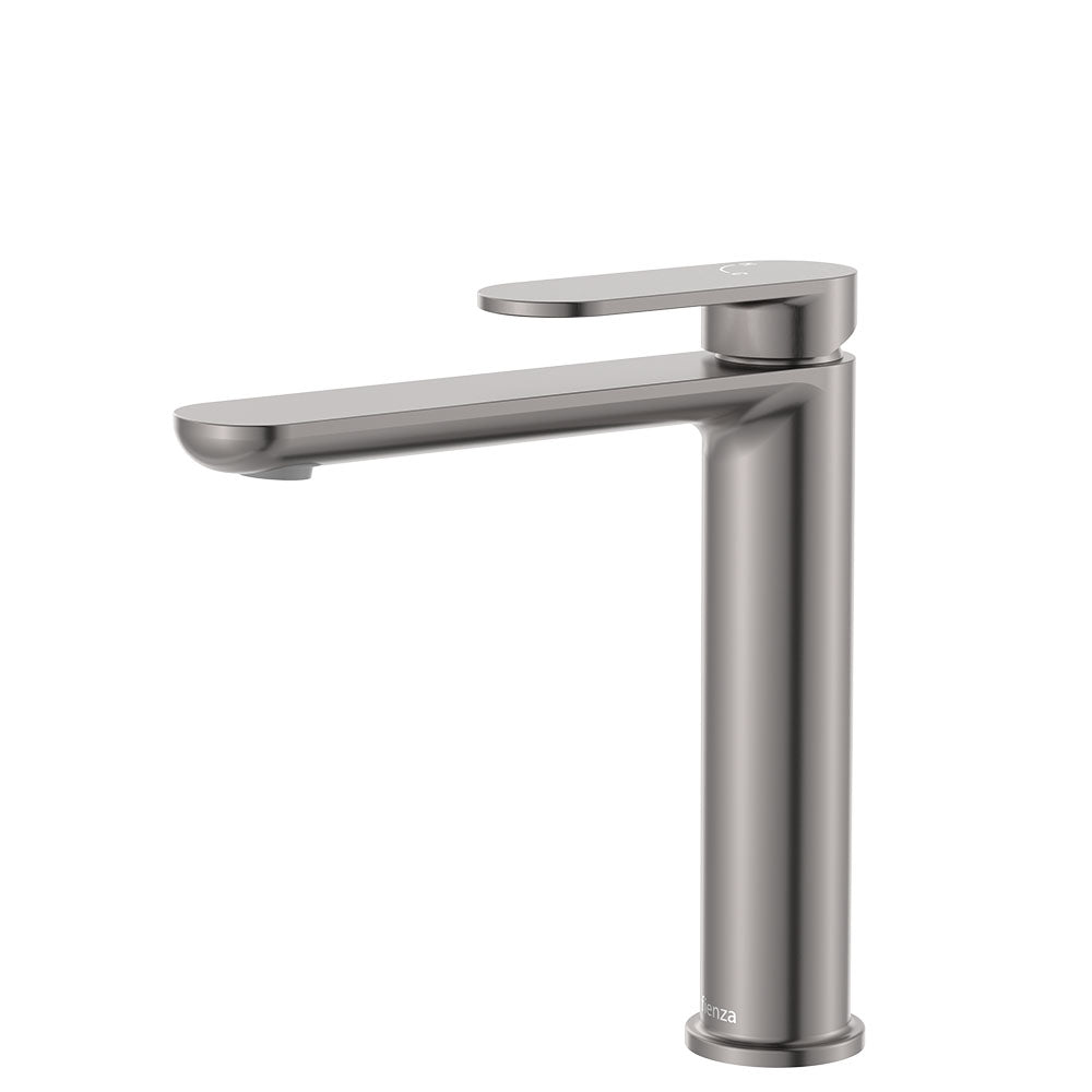 Empire Slim Cold Start Medium Basin Mixer, Gun Metal