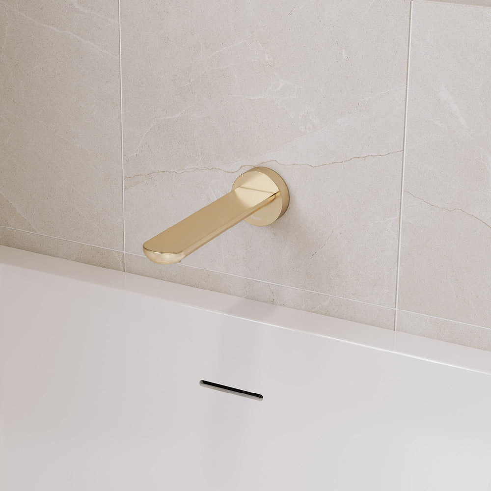 Empire Slim Basin/Bath Outlet, Round Plate, 180mm, Urban Brass