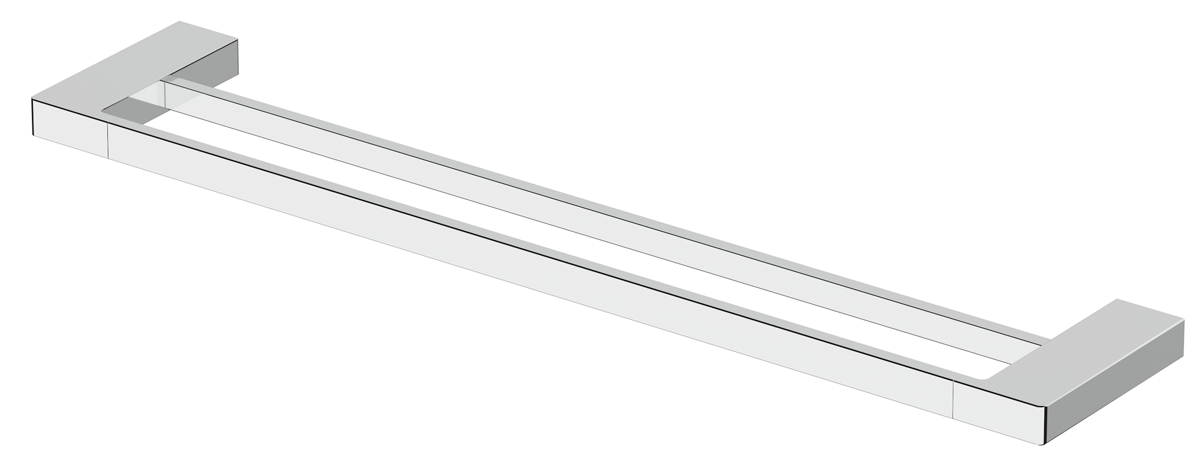 Milos Double Towel Rail - Chrome / 600mm