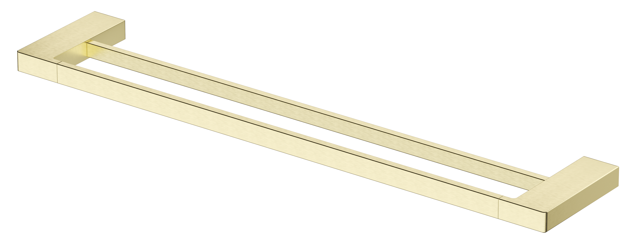 Milos Double Towel Rail - French Gold / 600mm