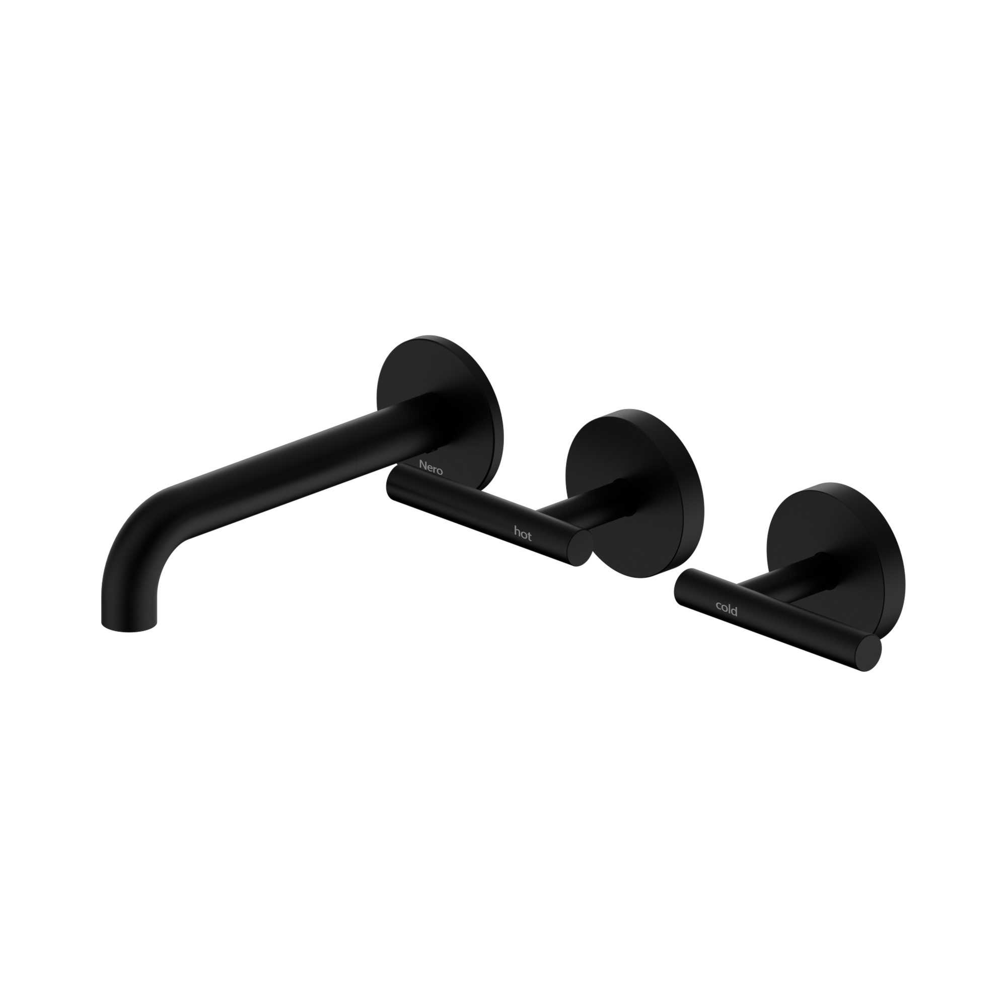 Mecca Lever Wall Basin/Bath Set 160mm Offset Spout