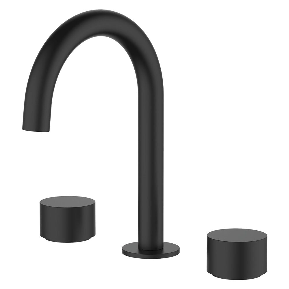 Kaya Round Hob Set, Round Taps, Matte Black