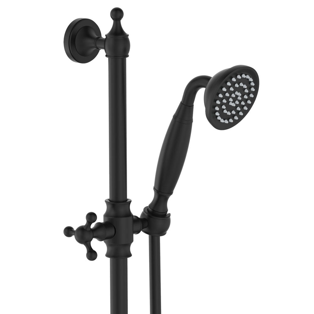 Lillian Lever Rail Shower Set, Matte Black
