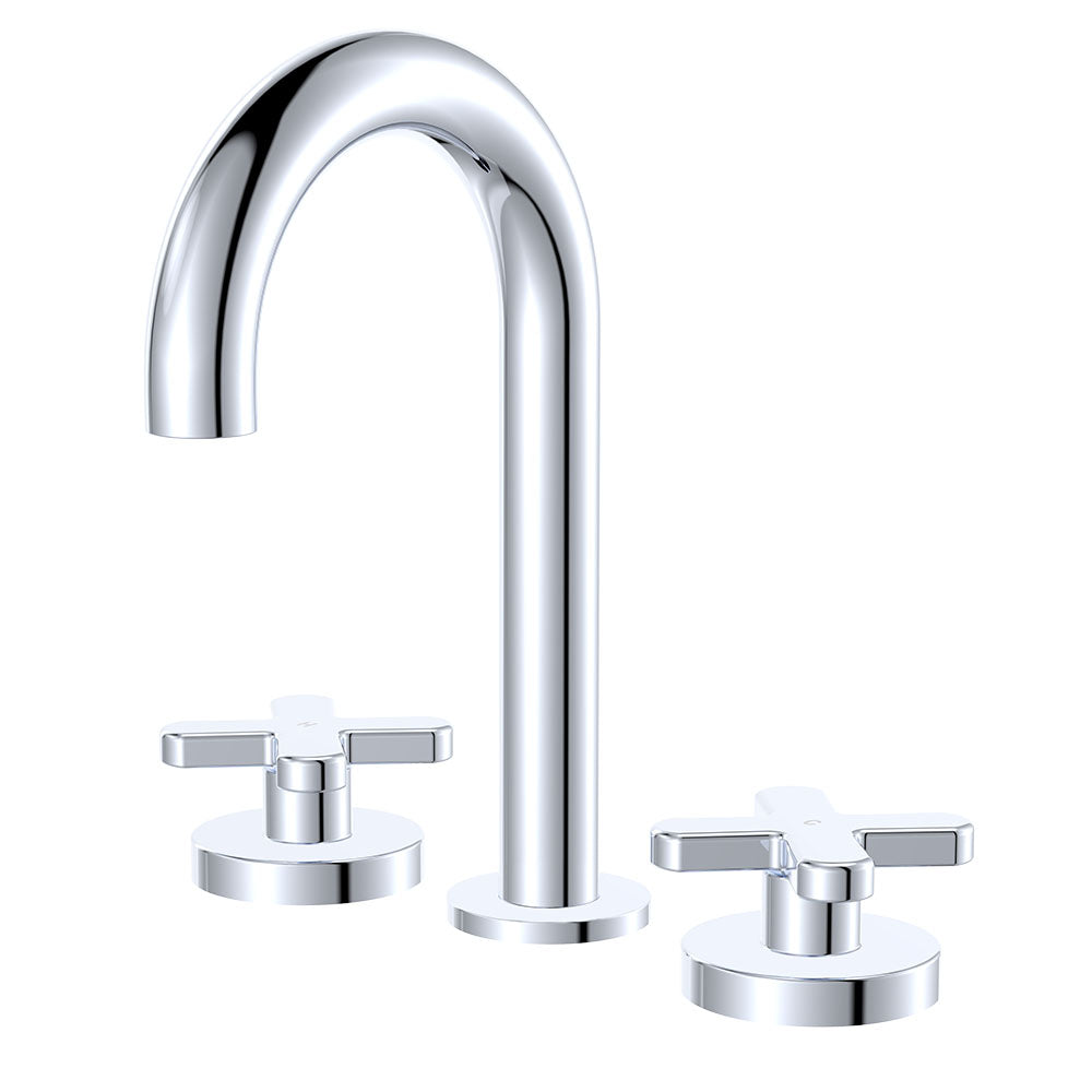 Kaya Round Hob Set, Cross Taps, Chrome