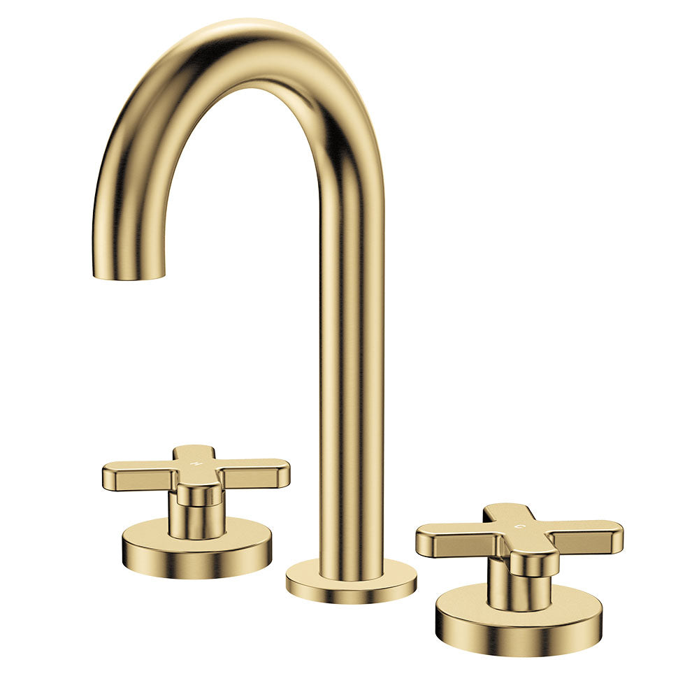 Kaya Round Hob Set, Cross Taps, Urban Brass