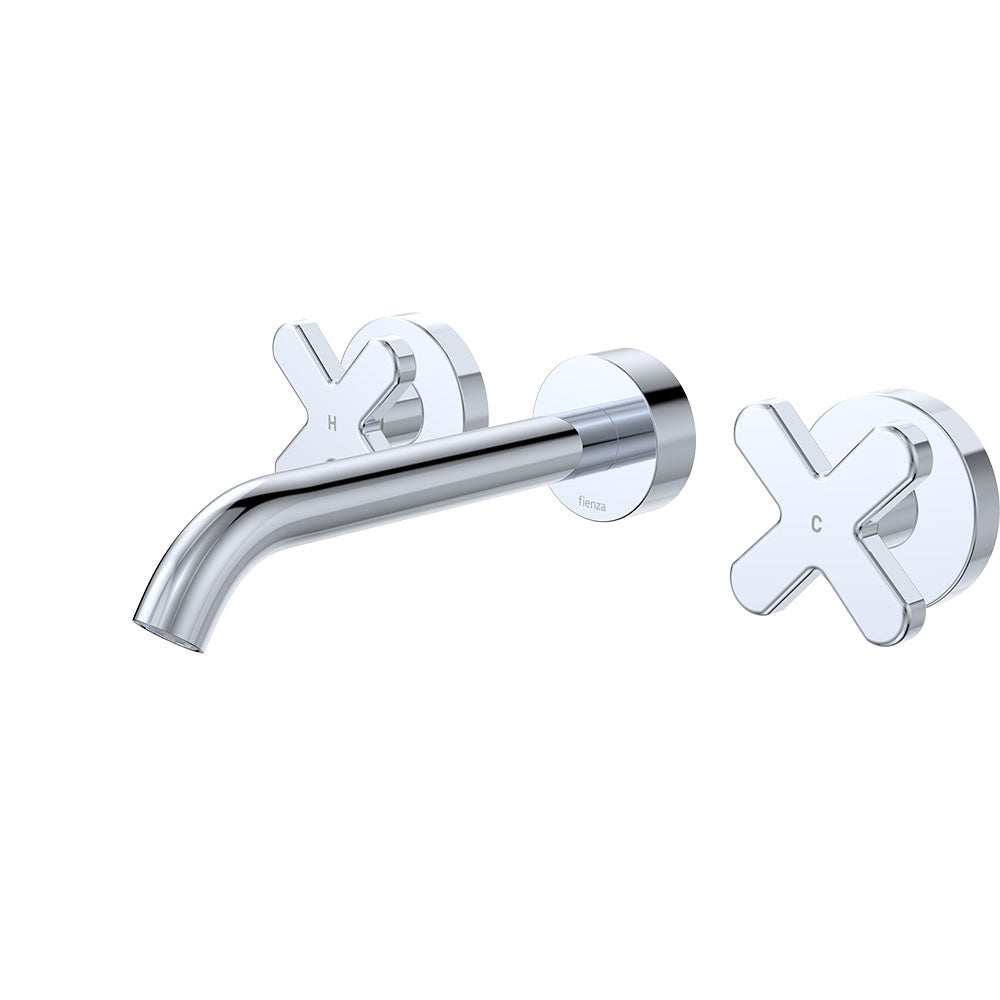 Kaya Wall Set, Cross Taps, 180mm, Chrome 