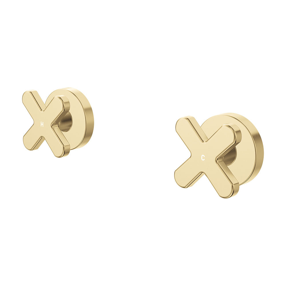 Kaya Cross Wall Taps, Urban Brass