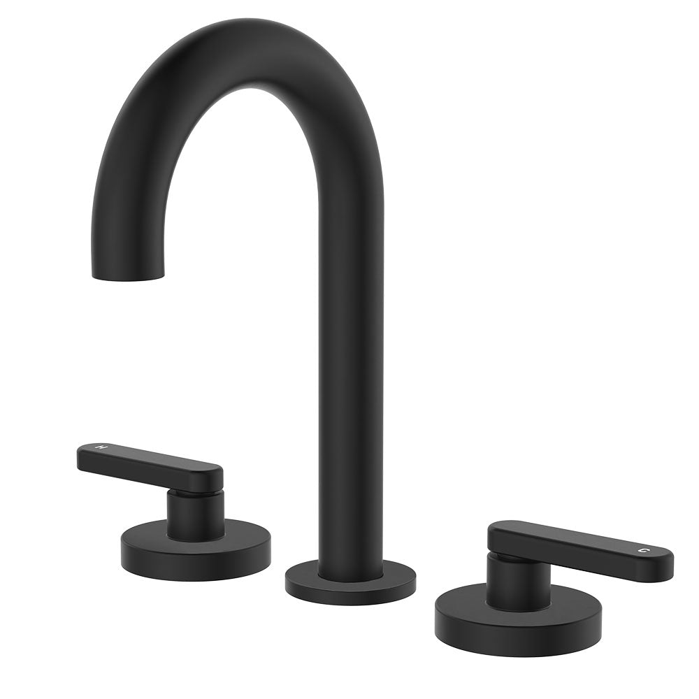 Kaya Round Hob Set, Lever Taps, Matte Black