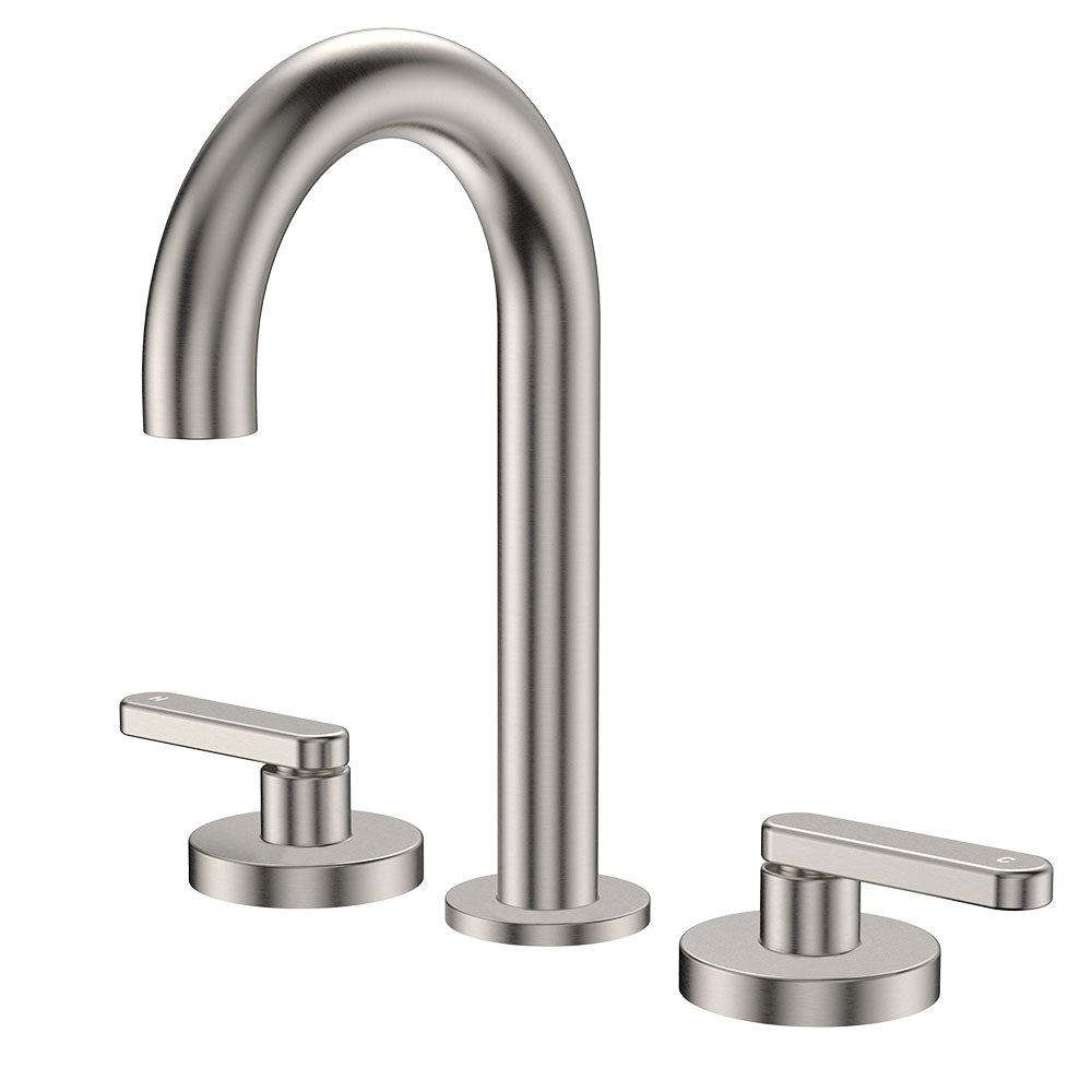 Kaya Round Hob Set, Lever Taps, Brushed Nickel