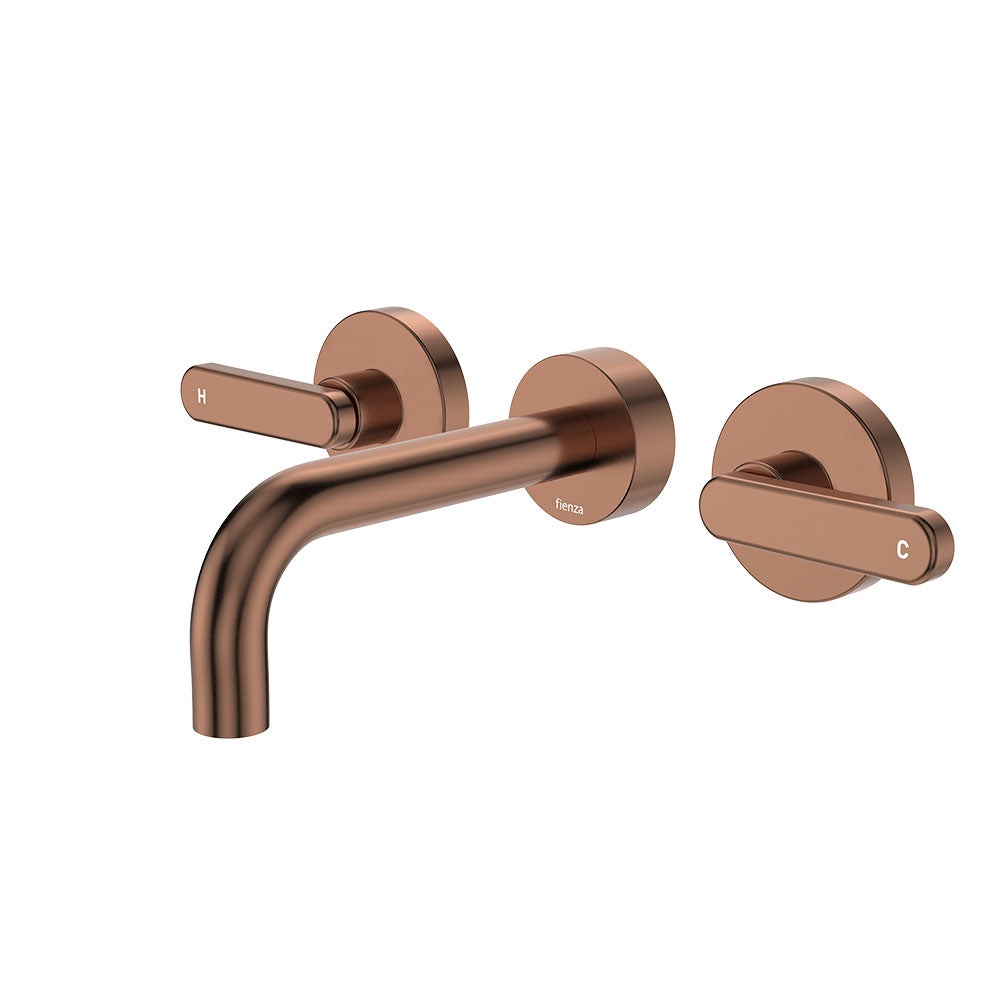 Kaya Wall Set, Lever Taps, 130mm, Brushed Copper