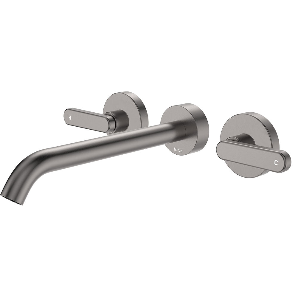 Kaya Wall Set, Lever Taps, 220mm, Gun Metal