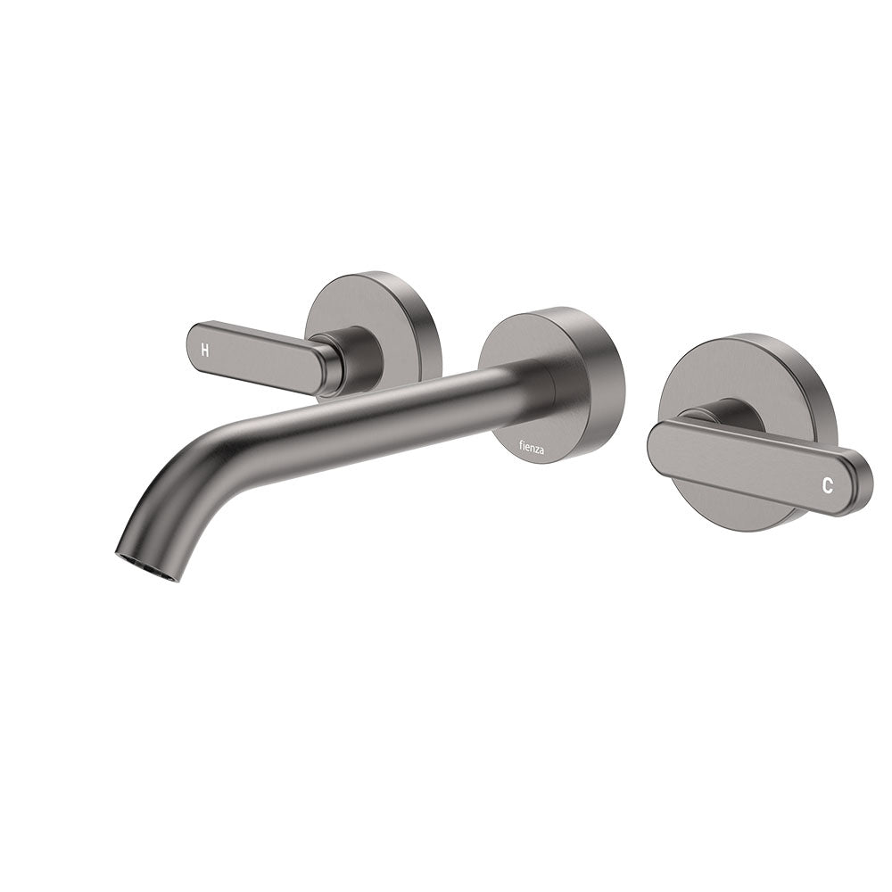 Kaya Wall Set, Lever Taps, 180mm, Gun Metal