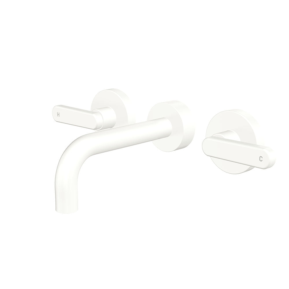 Kaya Wall Set, Lever Taps, 130mm, Matte White