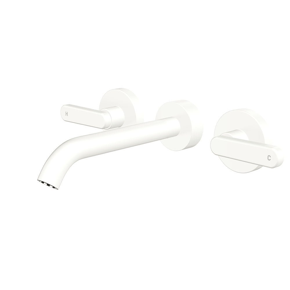 Kaya Wall Set, Lever Taps, 180mm, Matte White
