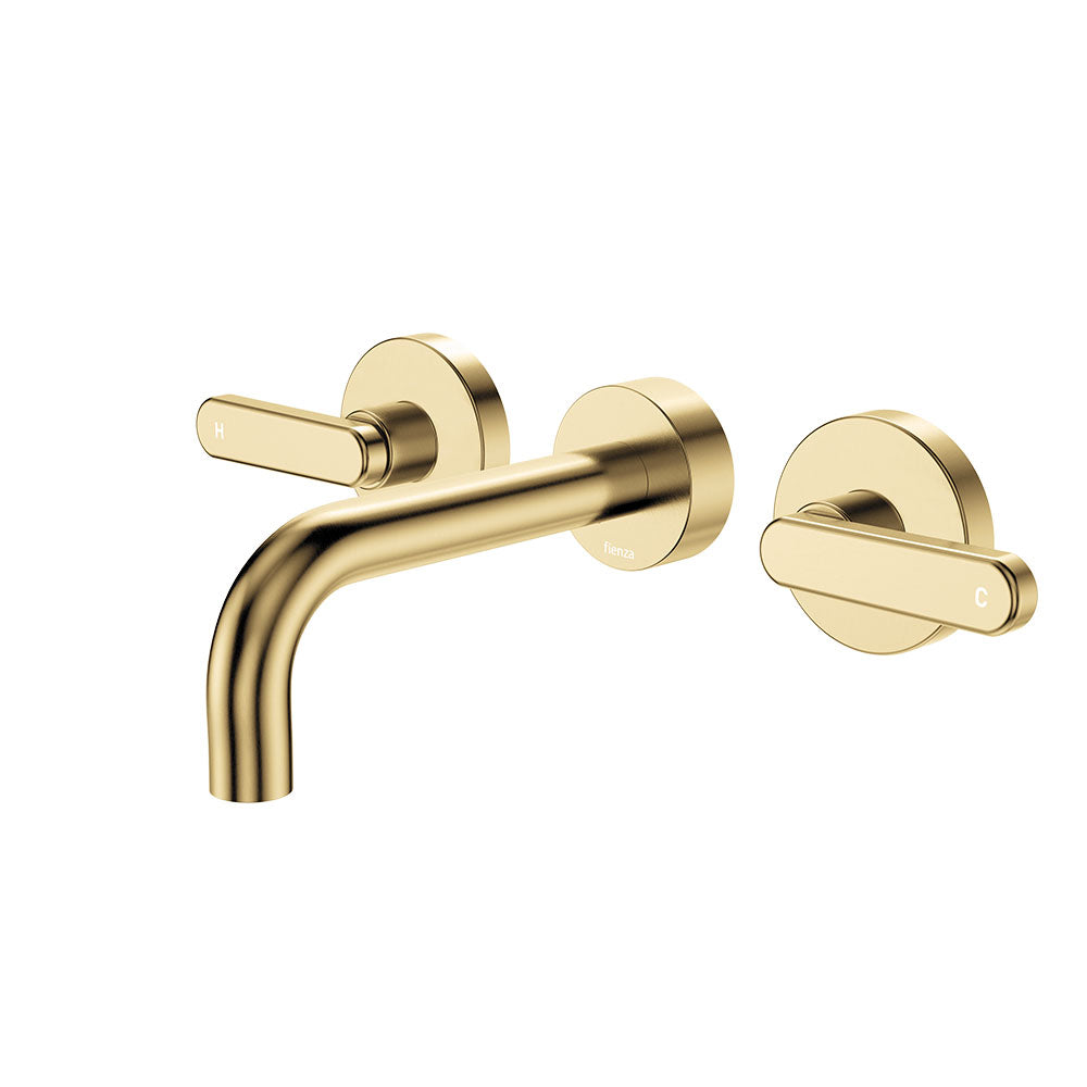 Kaya Wall Set, Lever Taps, 130mm, Urban Brass