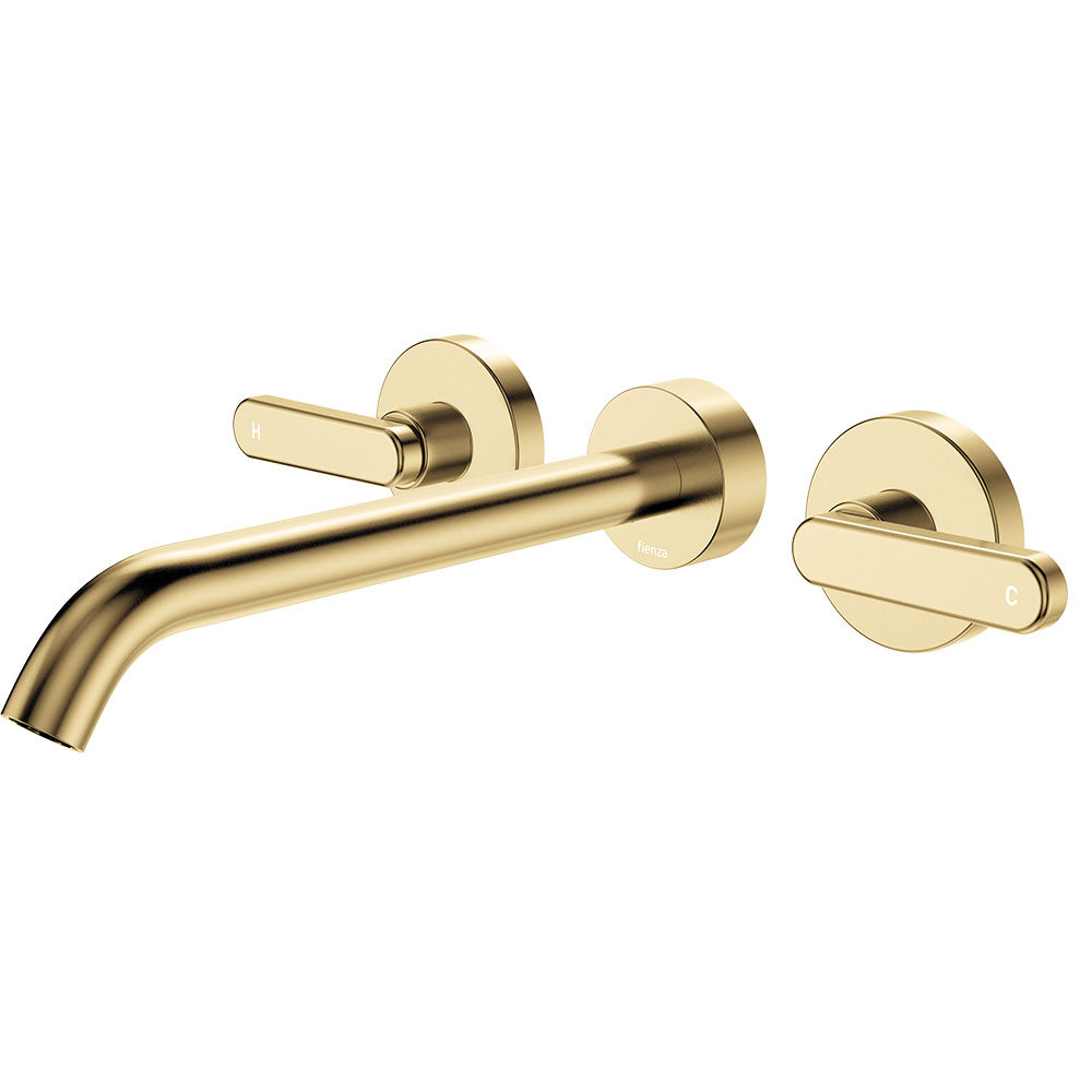 Kaya Wall Set, Lever Taps, 220mm, Urban Brass