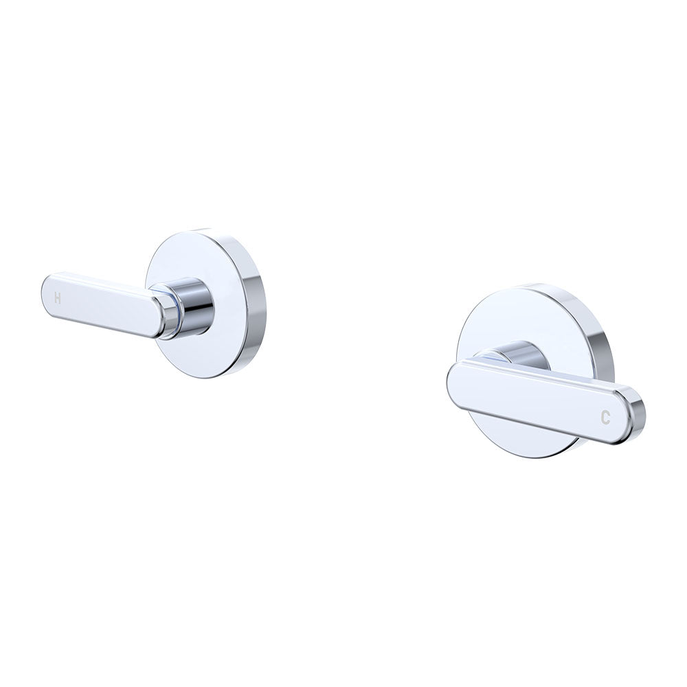 Kaya Lever Wall Taps, Chrome
