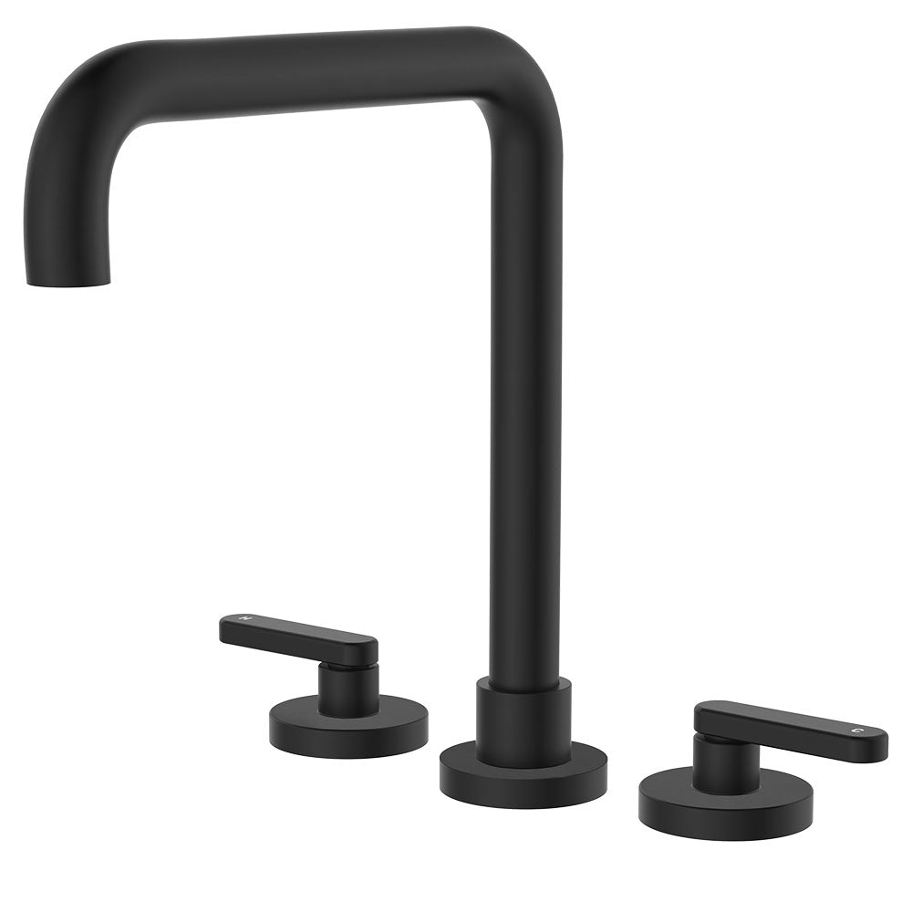 Kaya Squareline Hob Set, Lever Taps, Matte Black