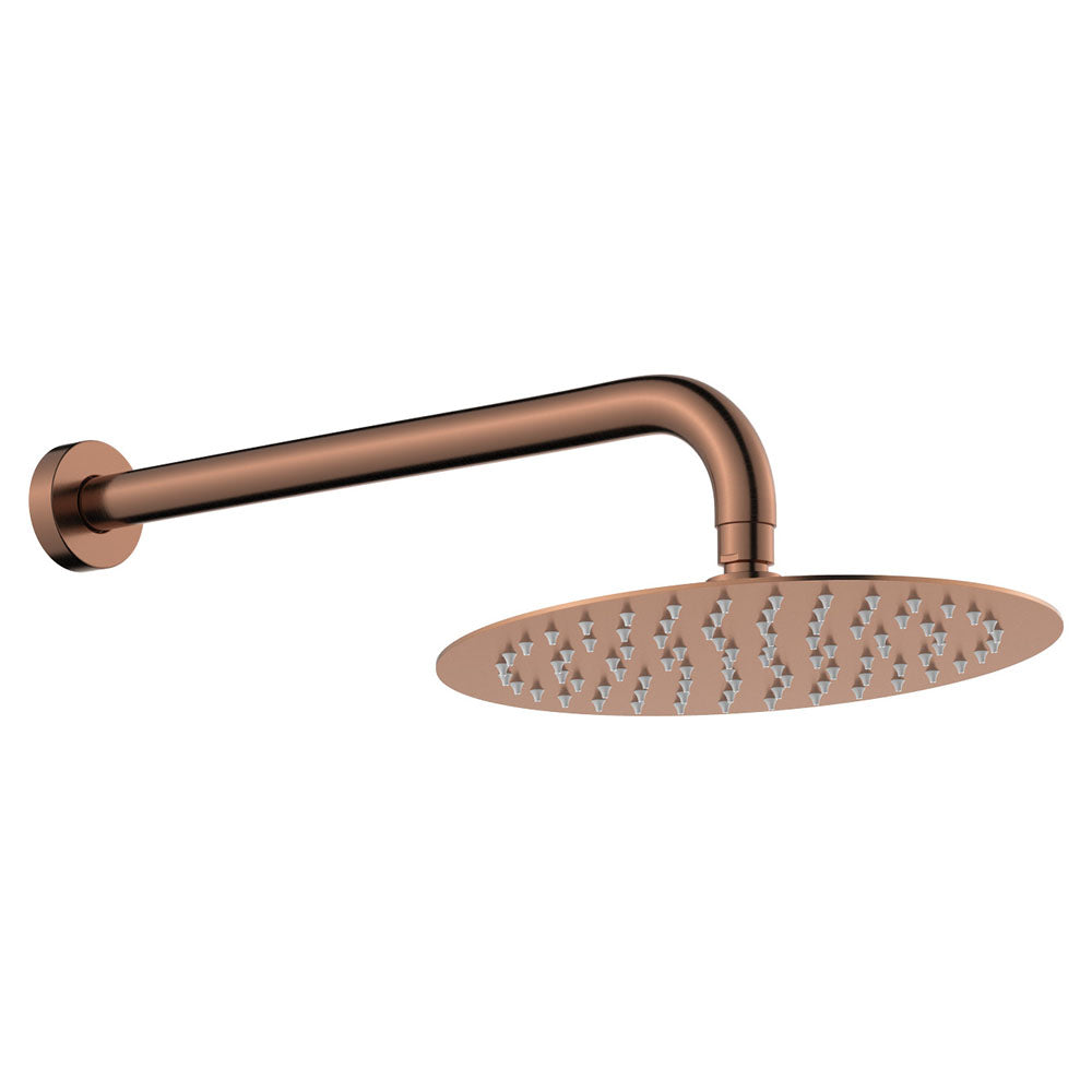 Kaya Shower Arm Set, Brushed Copper