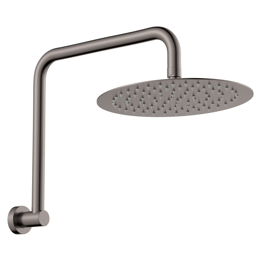 Kaya Gooseneck Shower Arm Set, Gun Metal