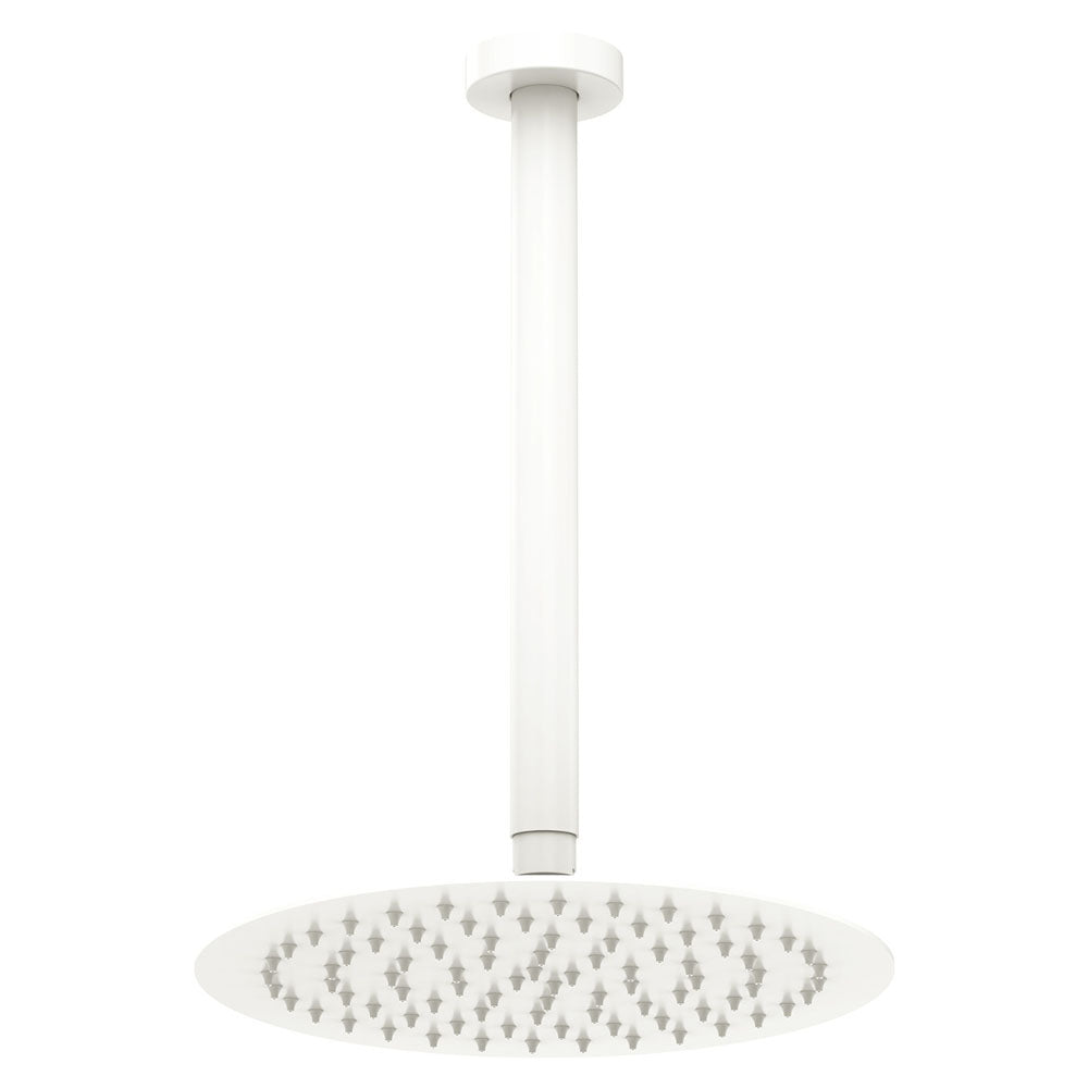 Kaya Ceiling Shower 250mm Head, 350mm Drop, Matte White